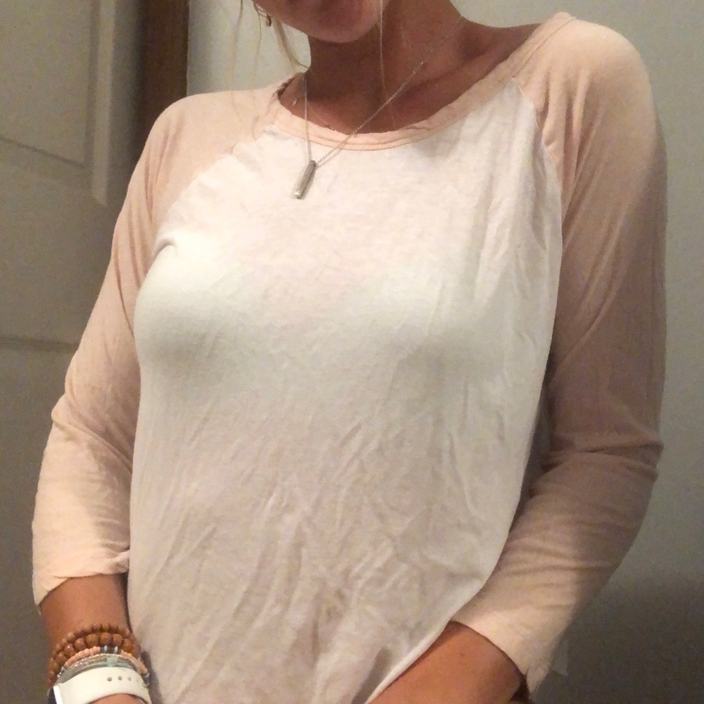 Baby Pink Baseball Tee